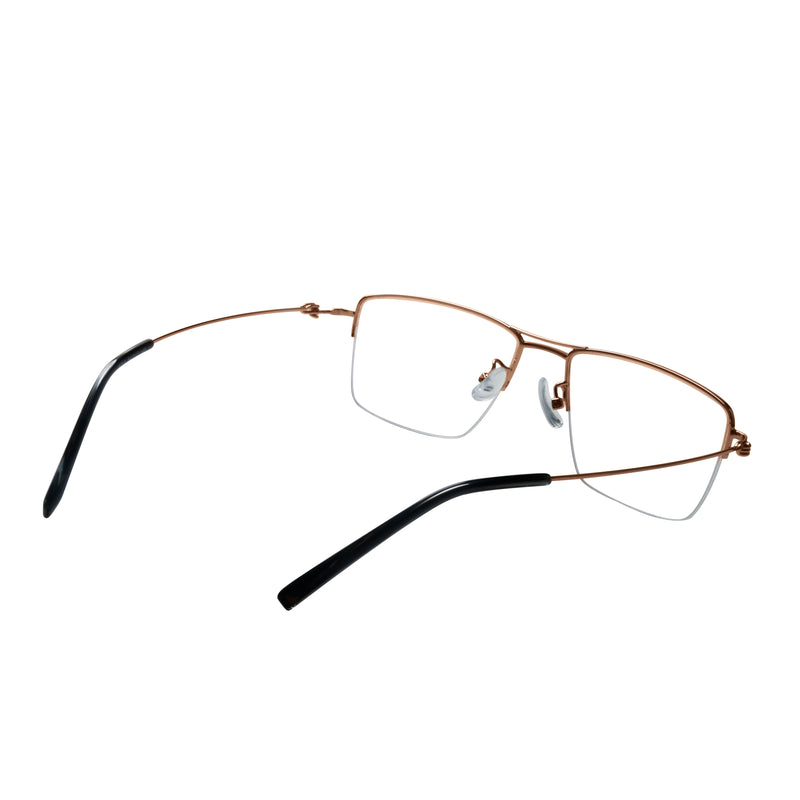 Bennett Rectangle Metal Half-rim Glasses