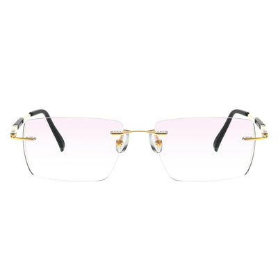 Murphy Rectangle Titanium Rimless Glasses